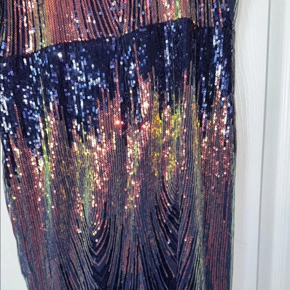 Multicolor Sequin Dress with Spaghetti Straps - Picture 11 of 16